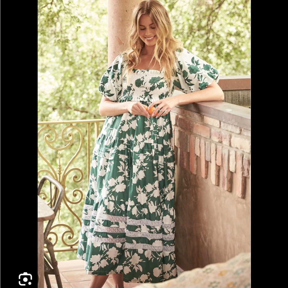 Mi Golondrina LUISA SPECIALTY MIDI DRESS Luisa Verde